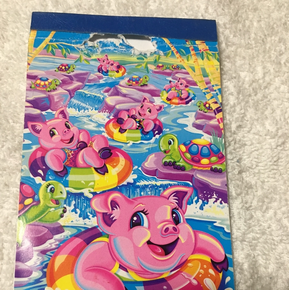 LISA FRANK The Fantastic World Swimming Pigs & Turtles Notepad